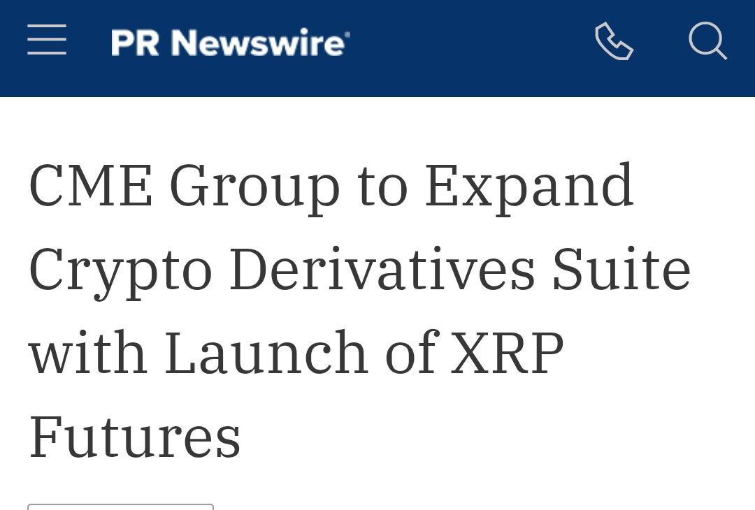 amonyx's tweet image. 💥JUST IN: CME Group today announced plans to launch XRP futures on May 19, pending regulatory review. 

Bullish #XRP 🚀
