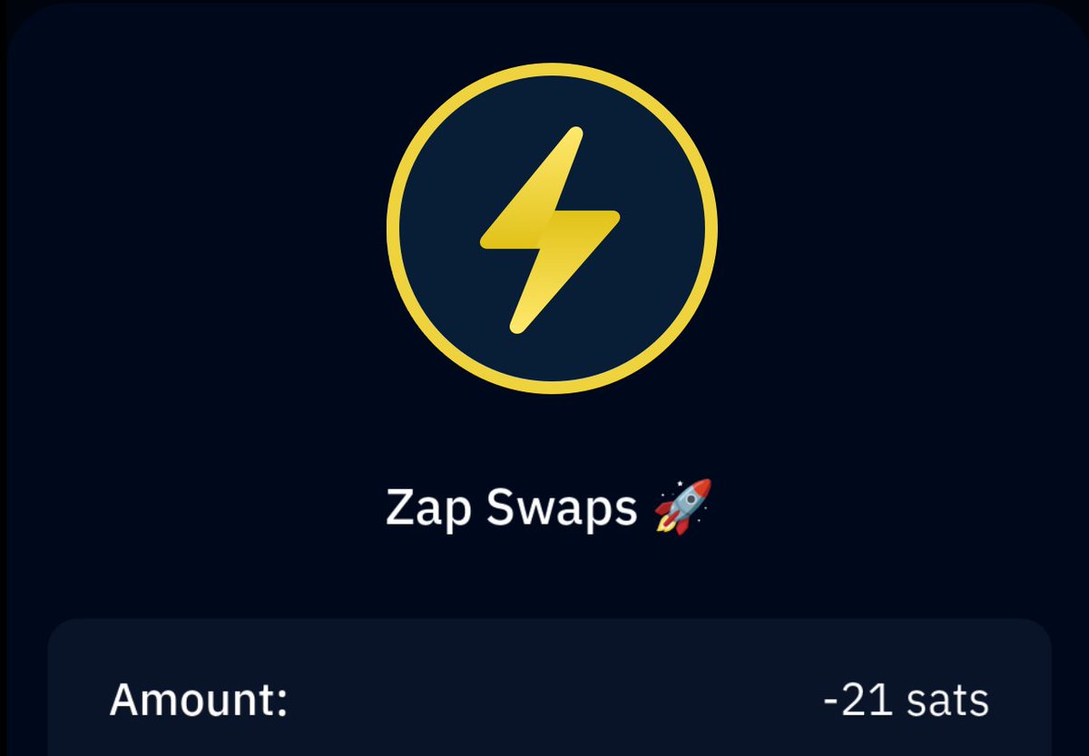 Boltz - Non-Custodial Bitcoin Bridge (@boltzhq) on Twitter photo Today we are releasing Zap Swaps - pay Lightning invoices as low as 21 sats⚡️
Now available via <a href="/Breez_Tech/">Breez ⚡</a>'s Misty Breez and via boltz.exchange (e.g., with <a href="/BlksGreenWallet/">Blockstream Green Wallet</a>)!
Powered by <a href="/Liquid_BTC/">Liquid Network 🌊</a> 👊 Today we are releasing Zap Swaps - pay Lightning invoices as low as 21 sats⚡️
Now available via <a href="/Breez_Tech/">Breez ⚡</a>'s Misty Breez and via boltz.exchange (e.g., with <a href="/BlksGreenWallet/">Blockstream Green Wallet</a>)!
Powered by <a href="/Liquid_BTC/">Liquid Network 🌊</a> 👊
