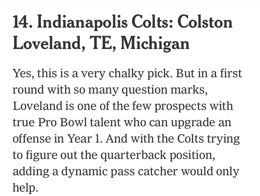 personally im taking colton lovegren but Colston Loveland will do