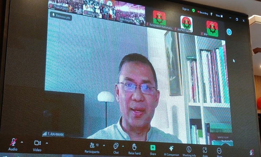 বাংলাদেশে যেকোনো মূল্যে গণতন্ত্র প্রতিষ্ঠা করতে হবে : তারেক রহমান