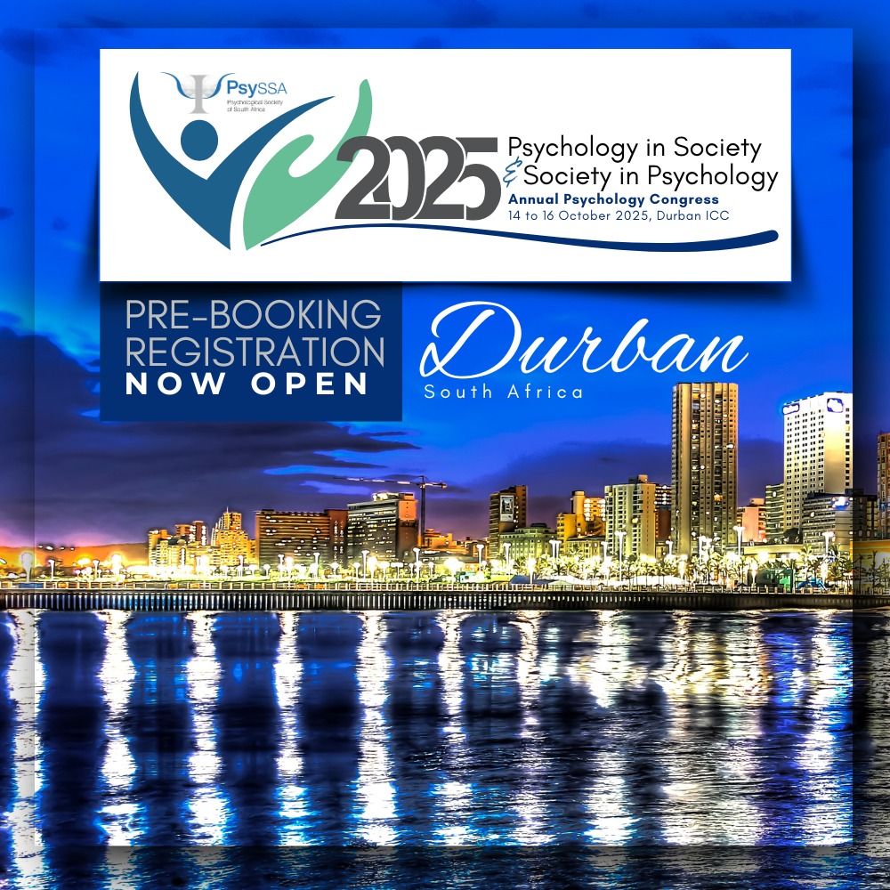 🎓 6 days left!
Pre-book for PsySSA Congress 2025 by 30 April 🕒
📍 Durban ICC | 📆 14–16 Oct
Theme: Psychology in Society &amp; Society in Psychology

🔗 psyssa.com/events/psyssa-…

#PsySSA2025 #CountdownToCongress