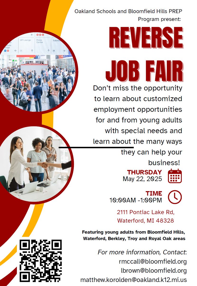 Reverse Job Fair will be on May 22, 2025 10AM - 1 PM #jobfair #oaklandcountymichiganworks