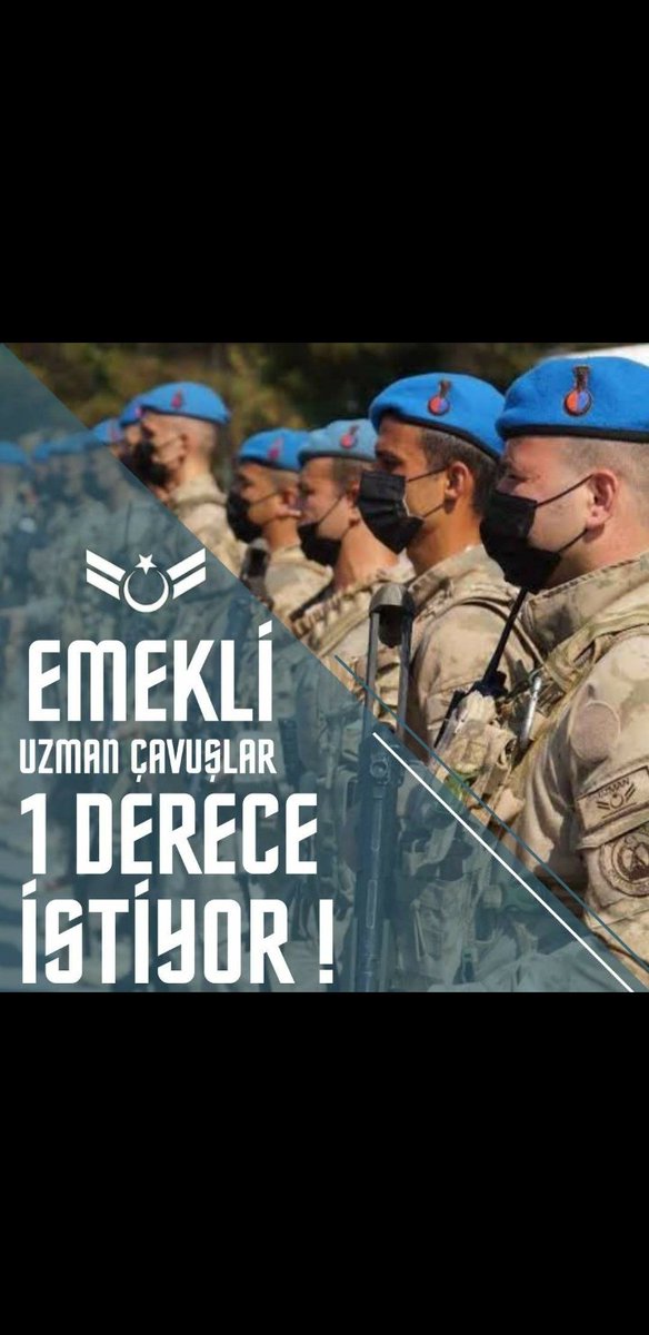 Mcahitzen9's tweet photo. @alitilkici38 45 yaş maduru tüm uzm çvş lara bir derece ve tazminat verilmeli hakkaniyet bu @TBMMresmi 
@tcsavunma 
@TC_icisleri 
#UzmanÇavuş 
@alitilkici38 https://t.co/hphoAcWSRC