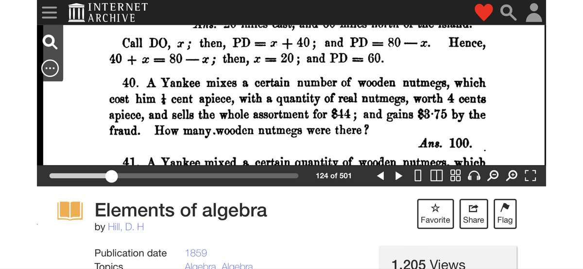 Richard Samuelson (@rickersam3) on Twitter photo <a href="/asymmetricinfo/">Megan McArdle</a> Actual word problem from a math textbook in the South in the mid 19th Century. <a href="/asymmetricinfo/">Megan McArdle</a> Actual word problem from a math textbook in the South in the mid 19th Century.