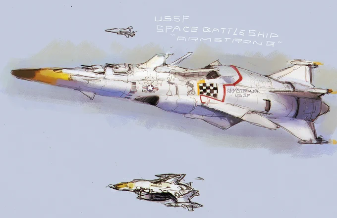 味方の宇宙艦船はロケット型で宇宙戦闘機はペンシルタイプ!!がいいな 