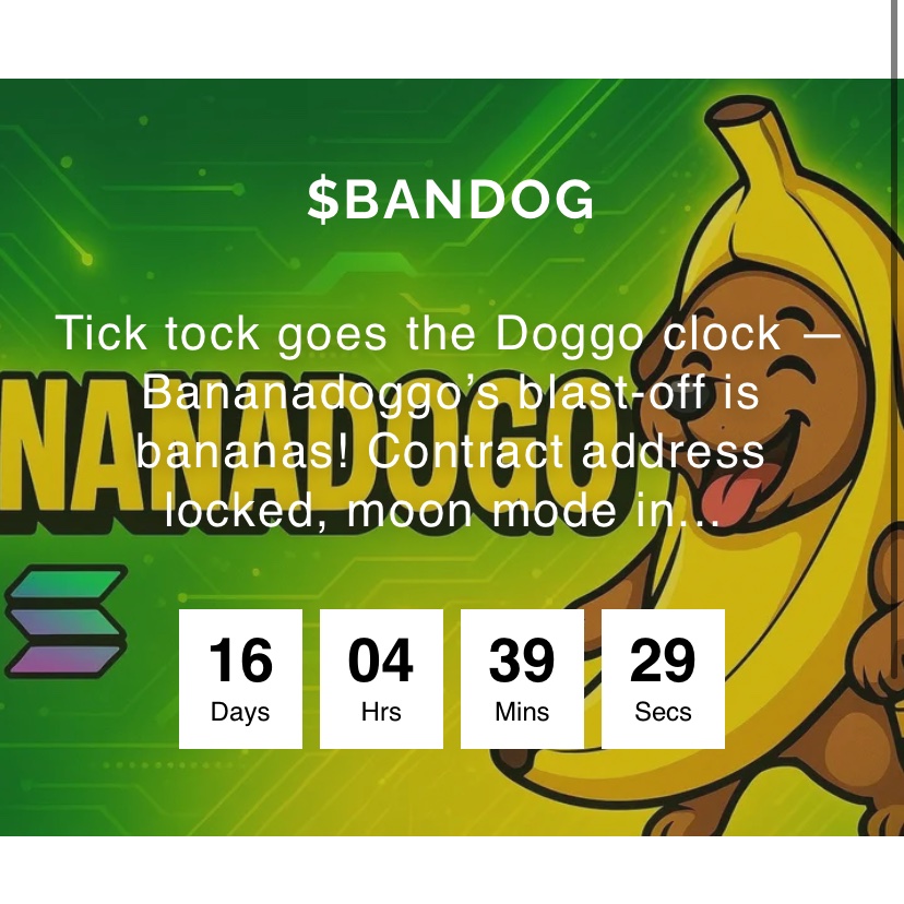 Aladeen710's tweet photo. 16 days to go @BananaDoggosol
The wait is over and the team has fixed the dates ๐ฏ
White papers to be launched soon! Stay tuned and follow for more updates
#bandog $bandog $BANDOG #BTC #crypto # memecoin #meme #sol #bananadoggo #x #kick #PahalgamTerroristAttack https://t.co/GTcpxU3dwM