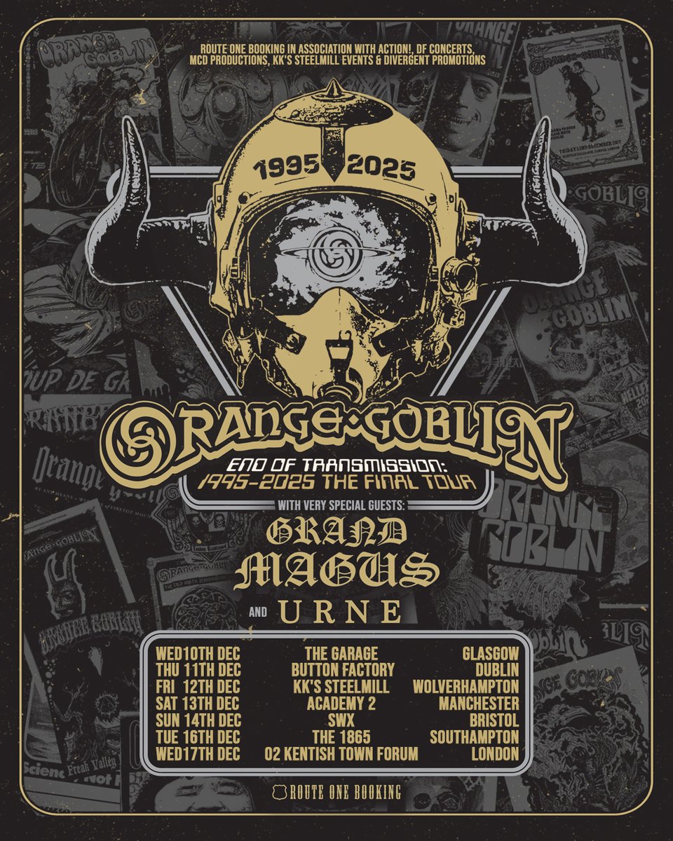 After three decades of riffs, carnage and explosive live shows, Orange Goblin are calling it a day (but not without a final tour, of course!)

The band will be tearing up the UK and Ireland for one last time this December. Tickets are on sale now 👉 tinyurl.com/mr2mtzhu