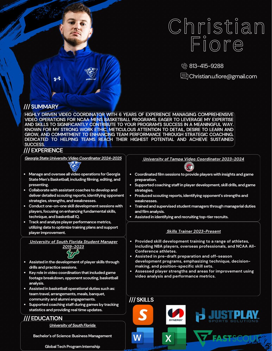 I want to sincerely thank Coach Jonas Hayes and the entire Georgia State coaching staff for the opportunity, support, and experiences during my time here.
With that said, I’m actively exploring new opportunities and would be grateful to be considered for any open coaching staff