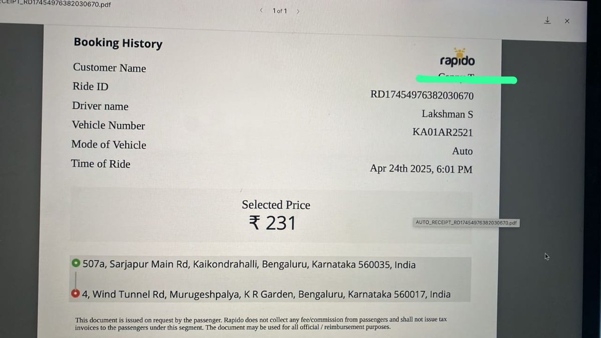suraapi's tweet photo. @rapidobikeapp Not able to use the lost item option in the app. Not able to submit a query on the website. Lost a few things, possibly in a ride today. Kindly help resolve. Ride ID is RD17454976382030670. https://t.co/XL7NeS4o49
