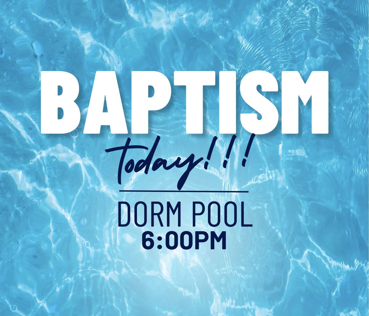 uclakeland's tweet image. University Church is having a baptism today, Thursday the 24th, in the dorm pool. Join us at 6pm.