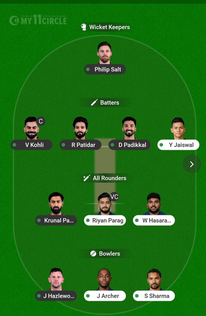 Fantasycricdon's tweet photo. Royal Challengers Bangalore vs Rajasthan Royals
Fantasy cricket Teams for today's game
Join telegram for last minute update ๐๐๐๐๐๐๐๐๐๐๐
https://t.co/yKpG2JbMJN
#dream11 #my11circle #fantasycricket #vison11
#RajasthanRoyals #RoyalChallengersBengaluru #IPL2025 #IPLT20 #IPLUpdate #IPLLive #CricketFever #CricketTwitter #cricketaddiction #CricketUpdates #CricketNotPolitics #cricketseason #rrvsrcb #rrvrcb #RCBvsRR #rcbvrr #IndianPremierLeague #ViratKohli๐ต #SanjuSamson #jaiswal #riyanparag #Hallabol #philsalt #krunalpandya #timdavid