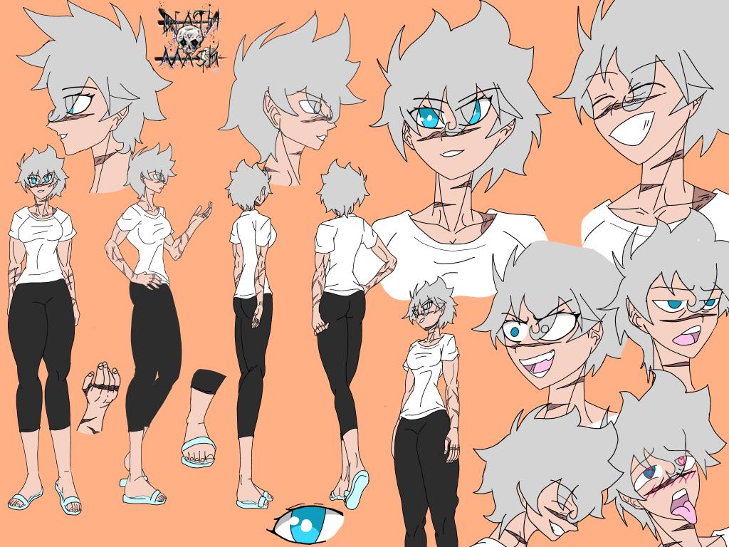 Davatzu063's tweet photo. Diseño de Mane 

con playera y con suéter 
sandalias y sin 

Sin duda es mi niña consentida jajaja 
La albina, argentina, musculosa, de 1.74 

Realmente le tengo bastante cariño a este personajes

(y si, es el diseño para su figura) 

#DEATH_B_TMASK  #VillafañeMane https://t.co/xPoYBYfvEf