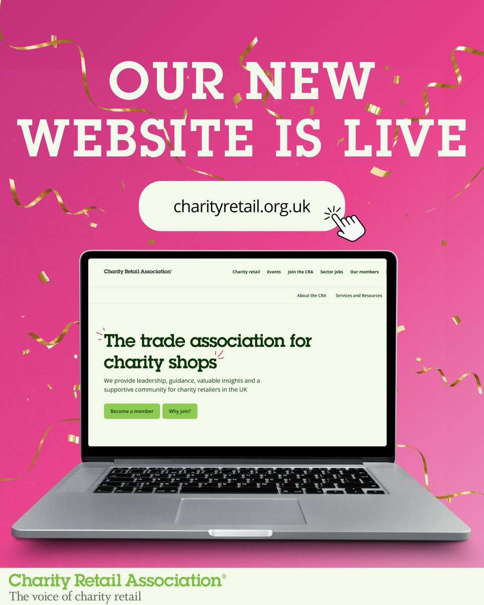 🚨 It’s here! The brand new Charity Retail Association website is now LIVE! You can explore all you like at charityretail.org.uk 

#CharityRetail #WebsiteLaunch