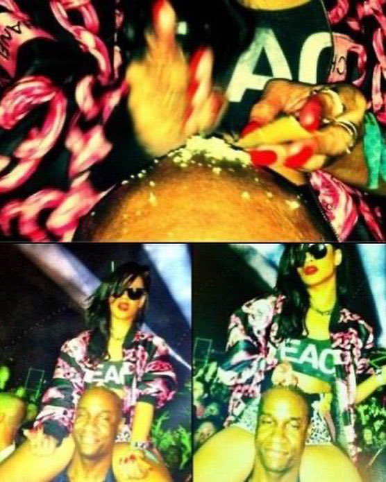 gagas's tweet photo. 4. Rihanna rolls a blunt on top of her bodyguard https://t.co/nOAU1gbQjC