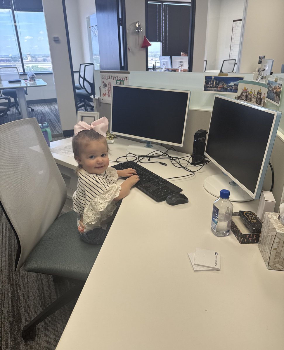 ConvergenzLLC's tweet photo. Our interns for the day demanded more juice breaks, unlimited screen time, and a raise in their allowance. Negotiations continue. 👶💼 

#TakeYourKidsToWorkDay #ConvergenzFamily https://t.co/8fBK4uudtT