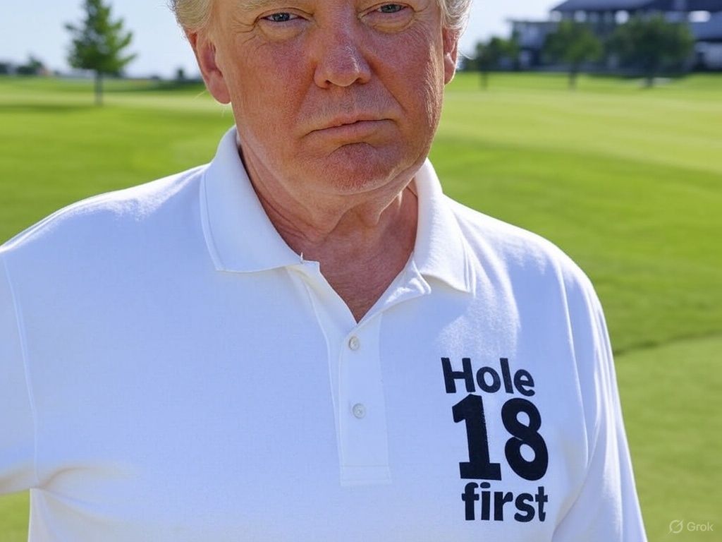 If Trump played golf the way he acts as President, he'd aim at green 18 after teeing up on the first hole. He'd walk the course backwards and engage in cheating by playing shorter "tee to former hole", and be very annoyed at all the players playing the regular way. 100% backward.