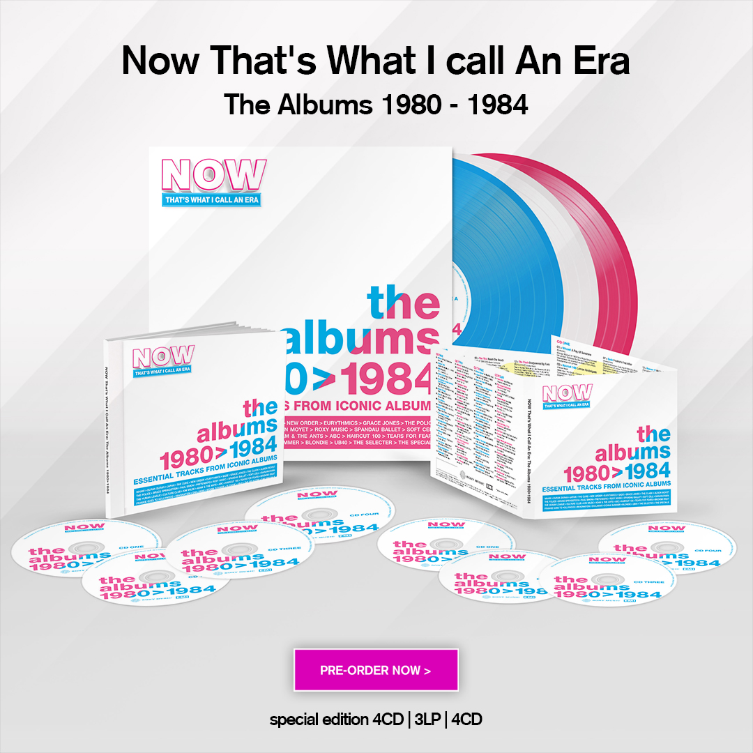 NOW Music presents Now That’s What I Call An Era: The Albums 1980 &gt; 1984 — 72 iconic album tracks, zero UK hit singles. Just deep cuts from legendary records 📣🎉

pre-order here 👉 ow.ly/LGL550VH1EN