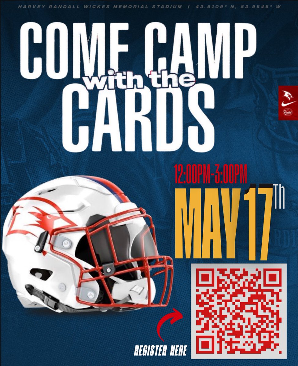 SVSU Football (@svsu_football) on Twitter photo Don't miss out on your chance to be COACHED ๐จ๐ฝโ๐ and EVALUATEDโฑ๏ธat camp this summer. Bring great energy ๐ and come ready to COMPETE!๐๐ฝโโก๏ธ
๐จSign Up & Camp With The Cards This Summer!
#C2RD6
๐ ~ PROSPECT CAMP 1๏ธโฃ
๐
~ MAY 17th
โฐ ~ 12pm - 3pm
๐~ svsufootballcamps.totalcamps.com/shop/EVENT Don't miss out on your chance to be COACHED ๐จ๐ฝโ๐ and EVALUATEDโฑ๏ธat camp this summer. Bring great energy ๐ and come ready to COMPETE!๐๐ฝโโก๏ธ
๐จSign Up & Camp With The Cards This Summer!
#C2RD6
๐ ~ PROSPECT CAMP 1๏ธโฃ
๐
~ MAY 17th
โฐ ~ 12pm - 3pm
๐~ svsufootballcamps.totalcamps.com/shop/EVENT