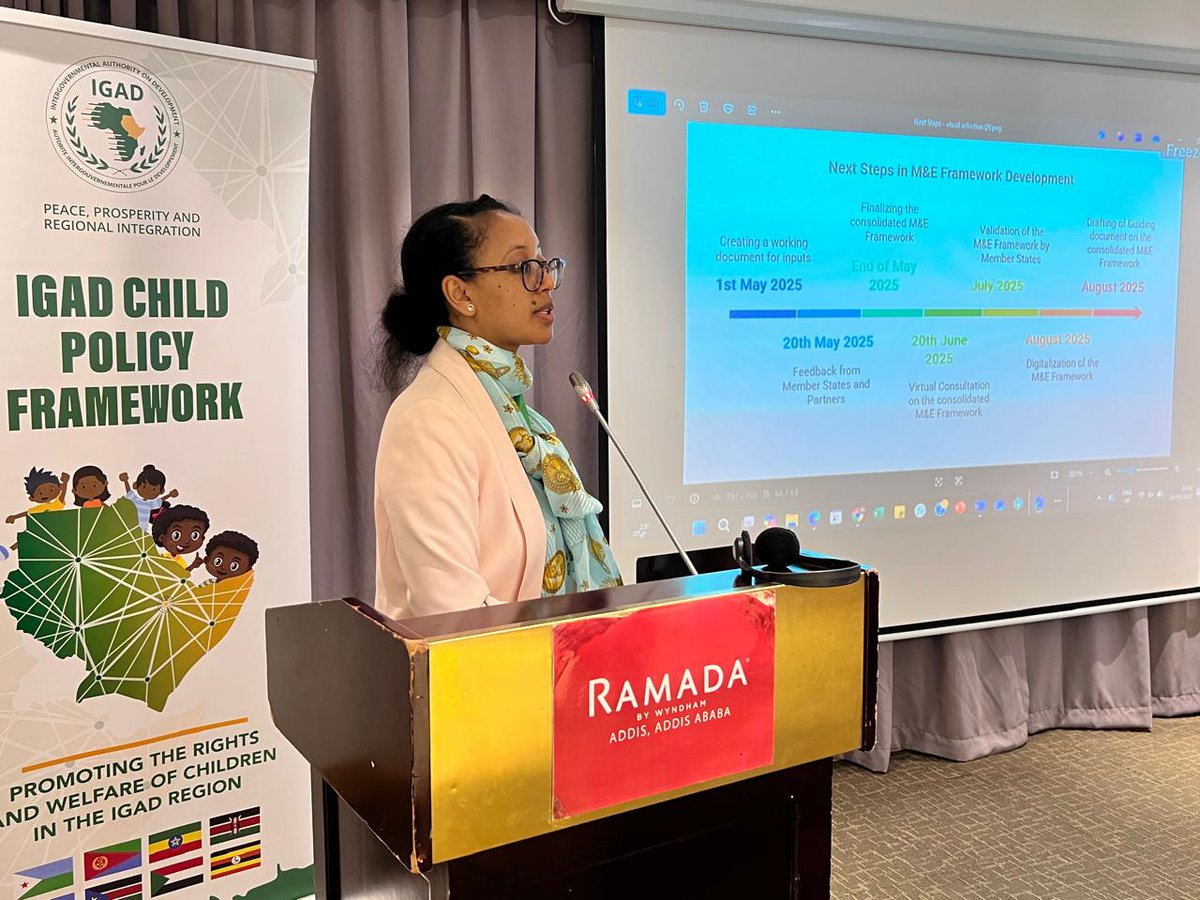 IGADHealthS's tweet photo. #IGADChildPolicy

🛑 #Concluded: The Regional Consultation on the Results Monitoring Framework for the IGAD Child Policy Framework has closed in, #AddisAbaba, Ethiopia. 

Delegates from IGAD Member States and Partners have accomplished; 
✅Developing Key performance Indicators across the thematic areas of the IGAD Child Policy Framework
✅Developing data collection and reporting mechanisms
✅Proposing a way forward and timelines for implementing the Results Monitoring Framework

The @IGADsecretariat is implementing the regional  Child Policy Framework in partnership with @SC_RMCP and @SwissDevCoop.