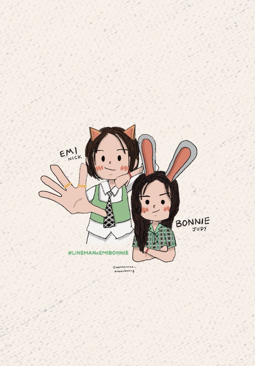 EMI (NICK🦊) BONNIE (JUDY🐰) |
#LINEMANxEMIBONNIE 

คนไหน หมาจิ้งจอก คนไหน กระต่ายนะ ! 💚🤍
ขอบคุณทีมไลน์แมนที่เลือกน้องๆ เอมี่ บอนนี่ มาไลฟ์นะค้าบบบบบ <a href="/LINEMAN_TH/">LINE MAN</a> 

#emiamily #beonnnie #emibonnie
#wawadrawingembn