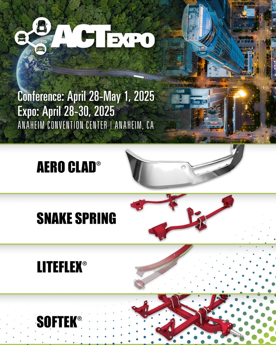 HENDRICKSON (@hend_intl) on Twitter photo Hendrickson is heading to <a href="/ACTExpo/">Advanced Clean Tech News / ACT Expo</a> to showcase our suspension solutions for low-emission vehicle systems. Don’t miss out - see how we’re driving the future of transportation! #ACTexpo #Hendrickson #FutureOfTrucking
📍 Anaheim Convention Center - Booth 4857 | 📅 April 28 – May 1 Hendrickson is heading to <a href="/ACTExpo/">Advanced Clean Tech News / ACT Expo</a> to showcase our suspension solutions for low-emission vehicle systems. Don’t miss out - see how we’re driving the future of transportation! #ACTexpo #Hendrickson #FutureOfTrucking
📍 Anaheim Convention Center - Booth 4857 | 📅 April 28 – May 1