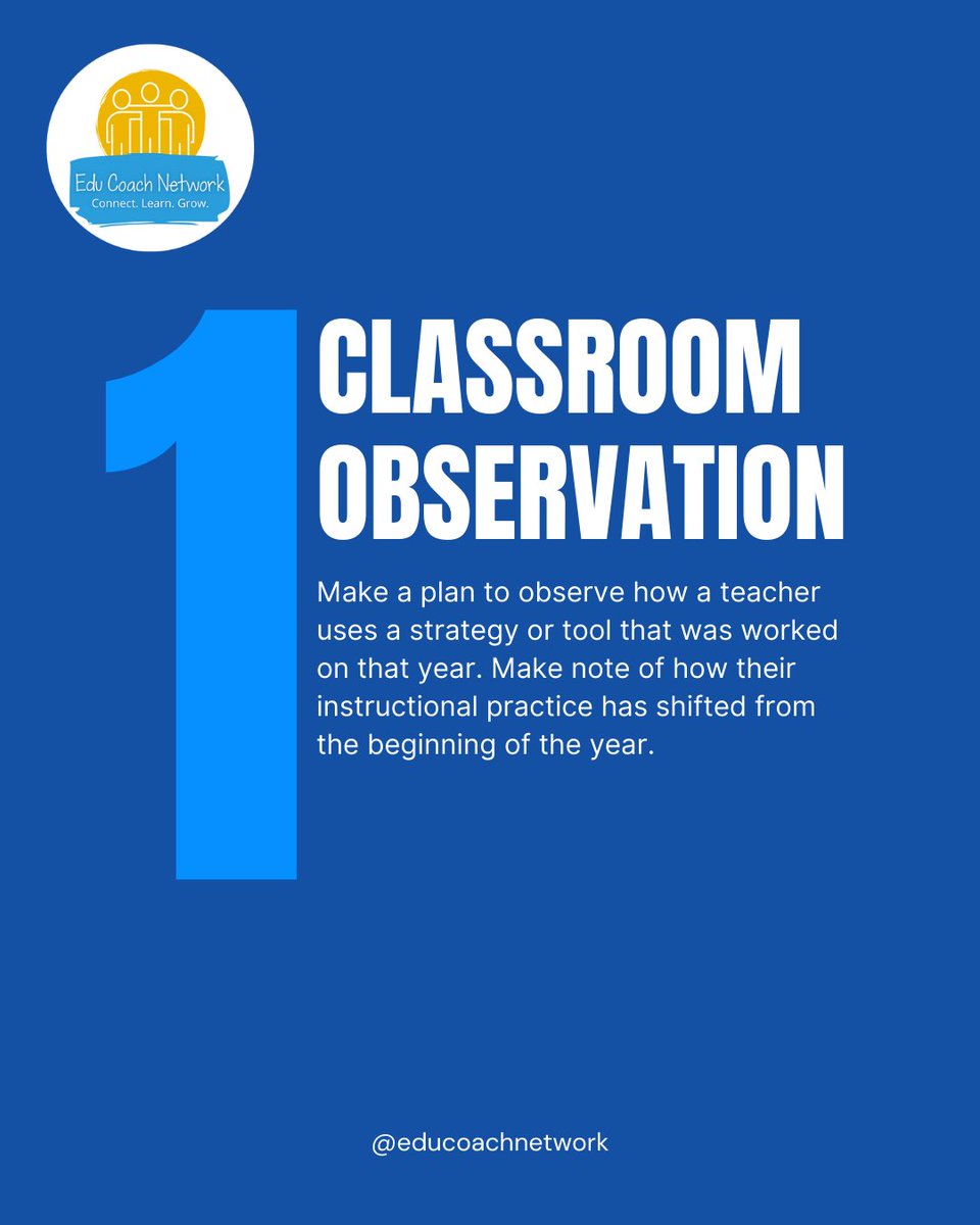 EDUCoachNetwork's tweet photo. Reflect & assess progress for sustainable change! 👀 Classroom observation, 📊 student data, & 💭 teacher self-reflection help measure growth & set future goals.
#educoachnetwork #instructionalcoach #coreofcoaching https://t.co/PevKVoI4Jr