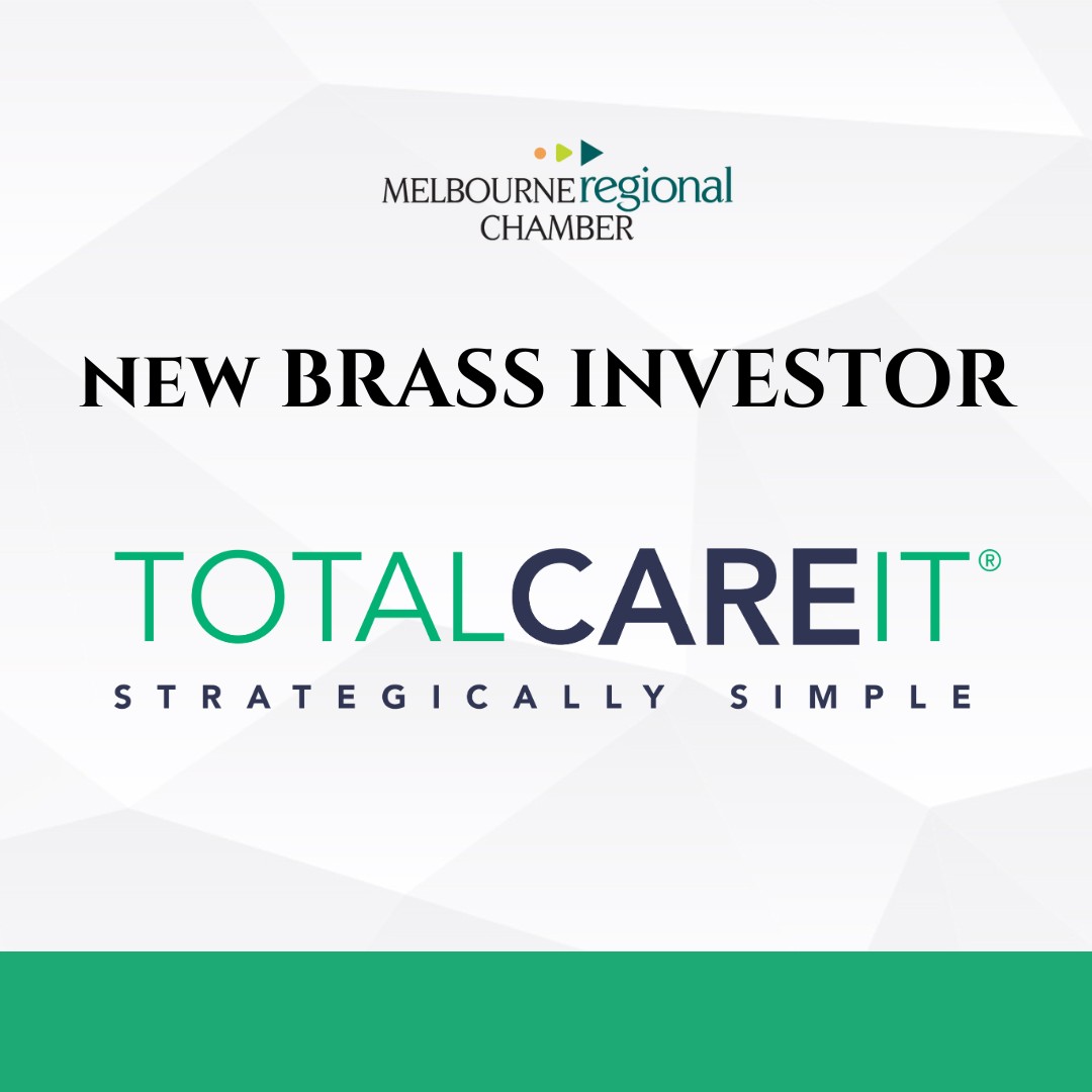 A big welcome to the Melbourne Regional Chamber's new Brass Investor, TotalCareIT!

TotalCareIT helps businesses operate efficiently and securely through expert IT support and cybersecurity services.

To learn more about their services, visit: ow.ly/Wc5r50VGhjY