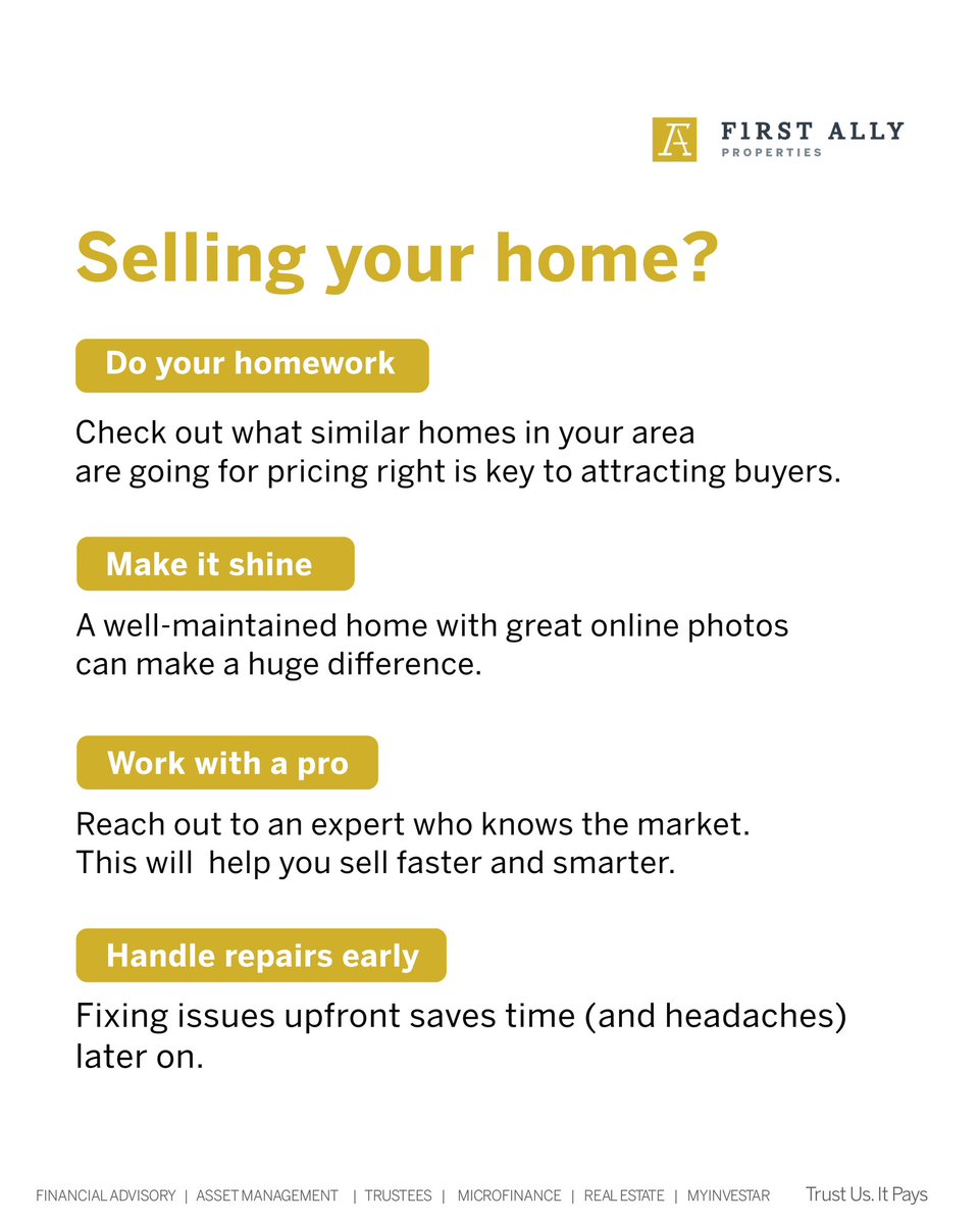 FA_Properties's tweet photo. Buying your dream home or selling for something new? It’s all about making the right moves at the right time
#FirstAllyproperties #Realestate #BuySmart #SellSmart #RealEstateJourney #HomeGoals #NaijaProperty https://t.co/uIGOi1qQ1b
