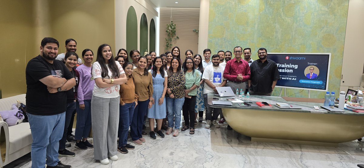 shivaami's tweet image. Last week, our key team at Shivaami took a deep dive into the evolving world of AI through an insightful masterclass.

Thank you, Sreeraman Thiagarajan, for leading this engaging session. 

#Shivaami #AIForWork #TeamShivaami #BetterTogether