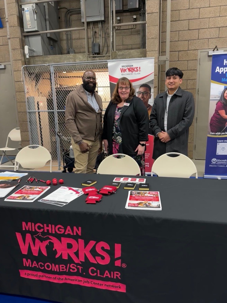 MIWorksMSC's tweet image. We had a great time connecting with job seekers at Tuesday’s Macomb Community College Job Fair!

Missed us? We'll be at the St. Clair County Community College Job Fair on Tuesday, April 29.

#JobFair #MichiganWorks #MacombCounty #StClairCounty
