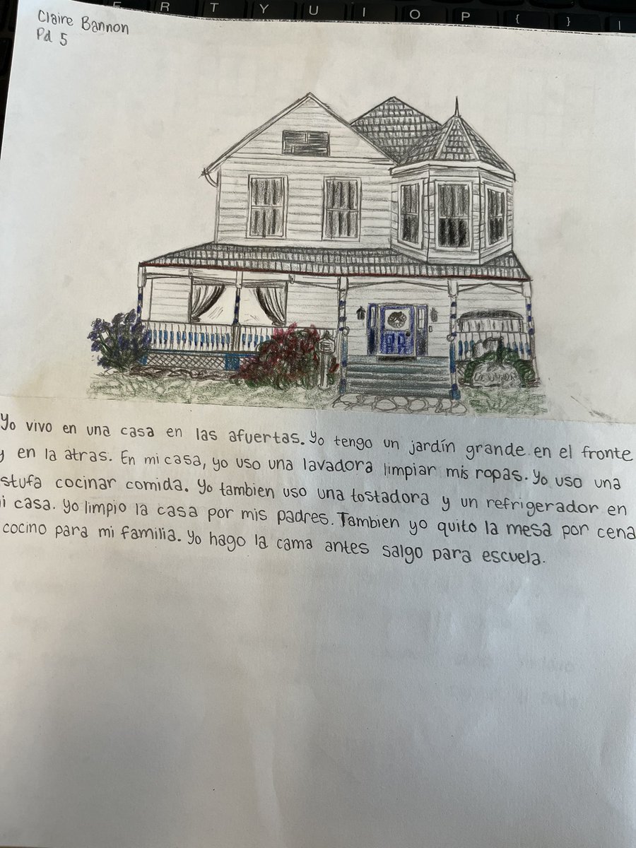 Julie Page (@profesora_page) on Twitter photo Students combining their artistic skills with Spanish to describe their houses! Perfect way to tie in the new vocabulary for “La Vivienda”! 🎨 🇪🇸 🏠 #montourproud🖤💛 #sotalented #languagelearning <a href="/hilltopspartan/">Montour High School</a> Students combining their artistic skills with Spanish to describe their houses! Perfect way to tie in the new vocabulary for “La Vivienda”! 🎨 🇪🇸 🏠 #montourproud🖤💛 #sotalented #languagelearning <a href="/hilltopspartan/">Montour High School</a>