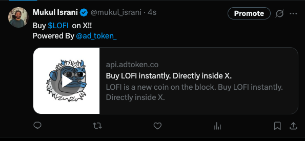 ad_token_'s tweet image. Start Earning (For Tokens &amp;amp; NFTs)
You can now earn from NFTs too.

💰 0.5% commission on token swaps and NFT mints (optional)
🔗 Shareable referral links
🧠 Works in tweets &amp;amp; replies
📊 Stats, leaderboards, giveaways all built in

Got a favorite token or NFT project you want to…