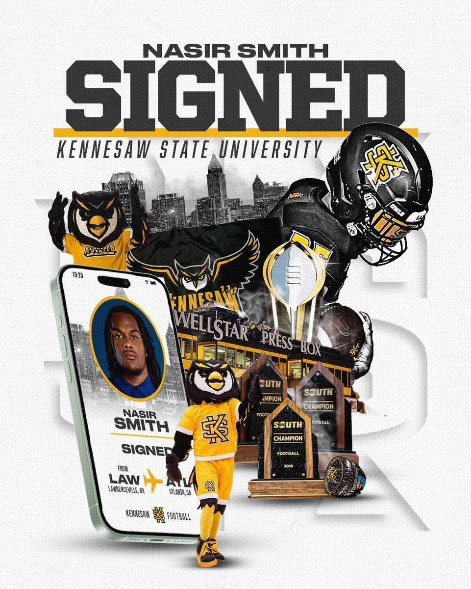 Kennesaw State Football (@kennesawstfb) on Twitter photo ๐๐๐ก๐๐ค๐ข๐ ๐ฉ๐ค ๐ฉ๐๐ ๐๐๐ฌ!
โช๏ธ <a href="/NasirSmith99/">NASIR SMITH</a>
โช๏ธ Defensive Line
โช๏ธ Lawrenceville, Ga.
#SeeUs | #HootyHoo ๐ฆ ๐๐๐ก๐๐ค๐ข๐ ๐ฉ๐ค ๐ฉ๐๐ ๐๐๐ฌ!
โช๏ธ <a href="/NasirSmith99/">NASIR SMITH</a>
โช๏ธ Defensive Line
โช๏ธ Lawrenceville, Ga.
#SeeUs | #HootyHoo ๐ฆ