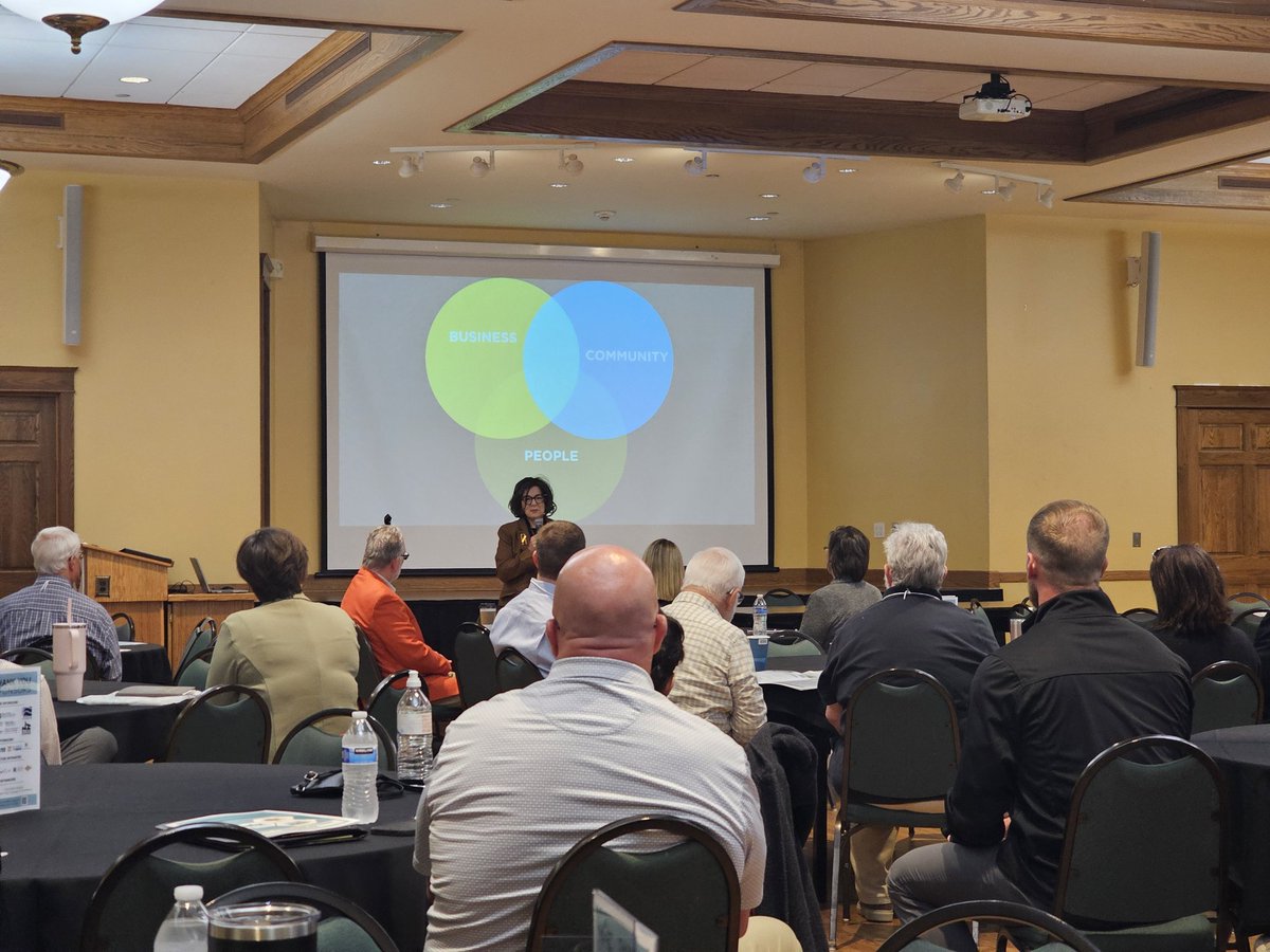 Really appreciate the incomparable <a href="/DebiDurham/">Debi Durham</a> being here to keynote the 1st North Iowa Housing Conference this morning.