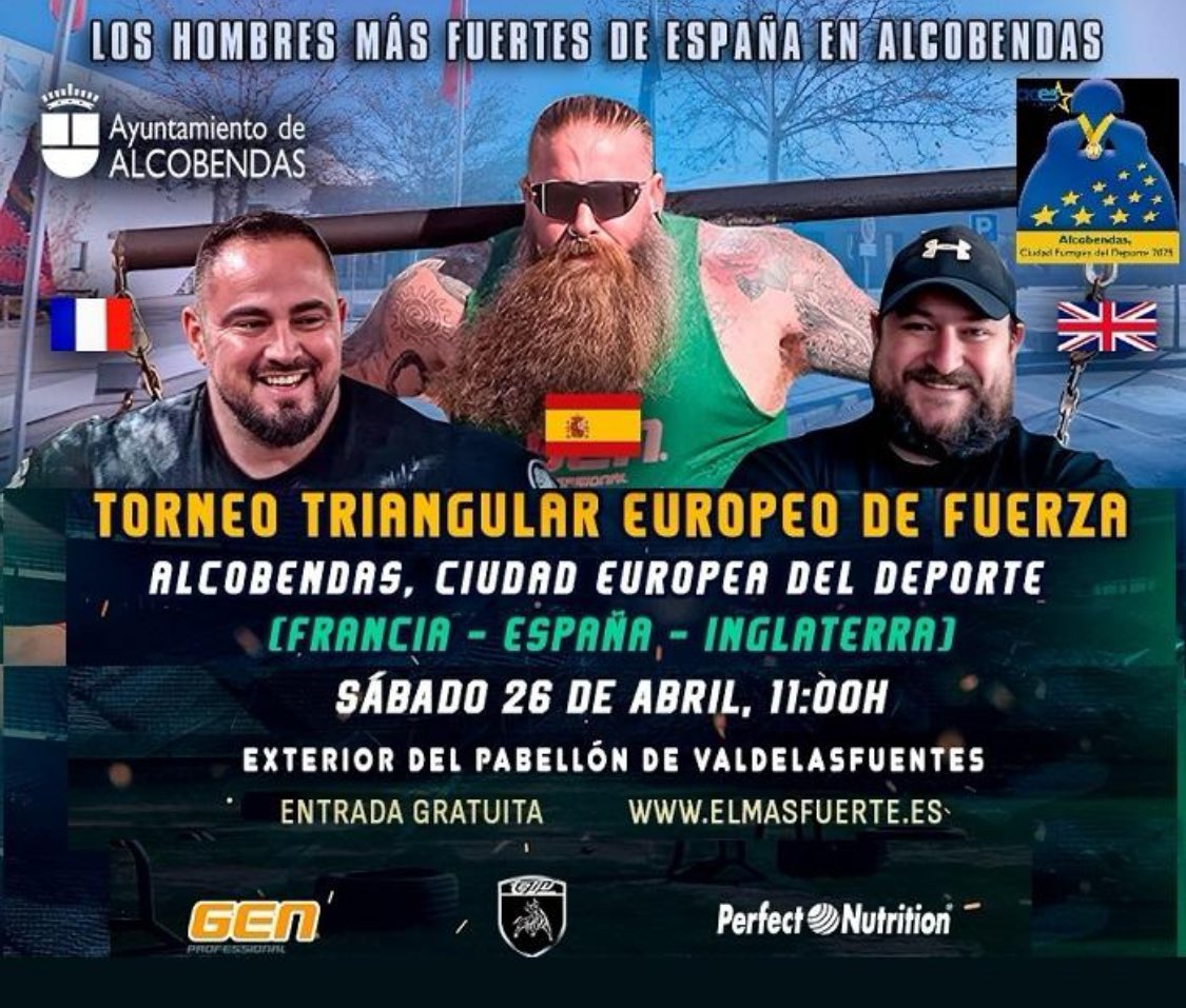 The strongest athletes from Spain, France, and England meet in Alcobendas, European City of Sport 2025!!!
The European Triangular Championship is bringing together the best of strength sports in an exciting showdown hosted in Alcobendas.#aces