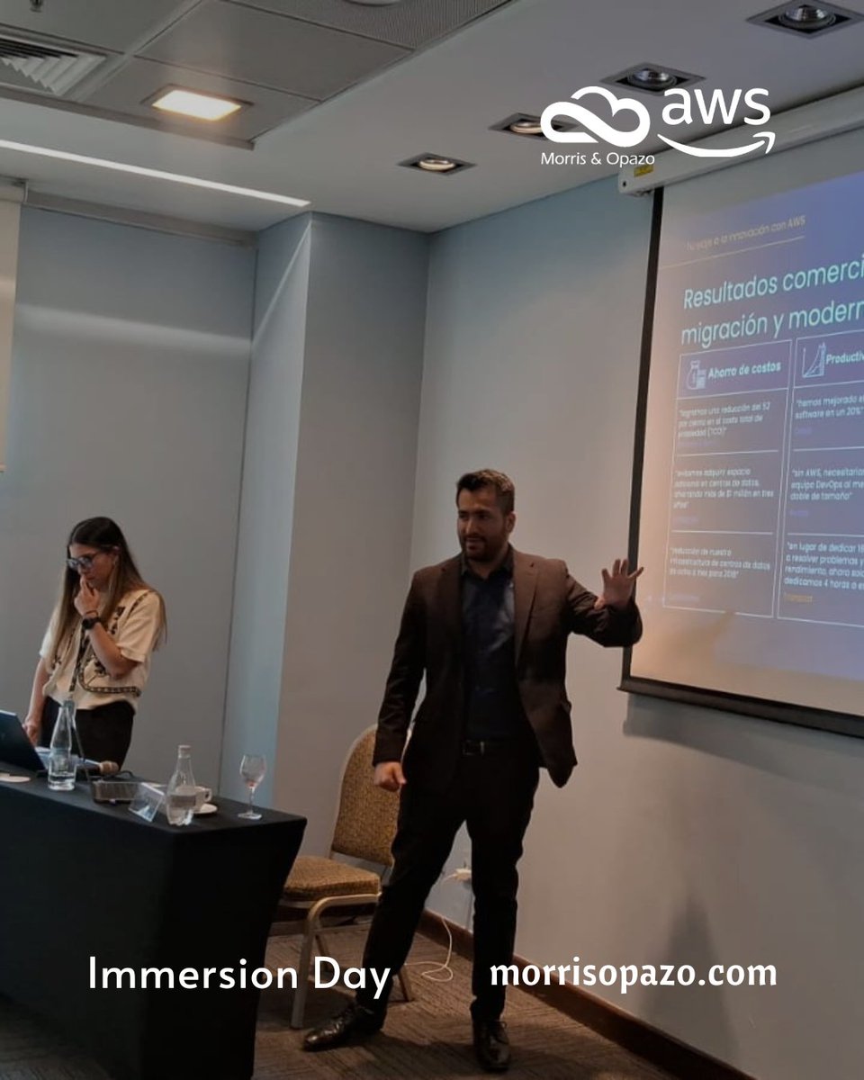 morrisopazo's tweet photo. Vivimos una jornada llena de conocimiento y transformación en el #ImmersionDay Santiago. En colaboración con AWS, organizamos el evento “Migración inteligente: Reduce riesgos y maximiza resultados sin interrupciones”, dirigido a empresas del segmento SMB. https://t.co/o9BAjZba5V