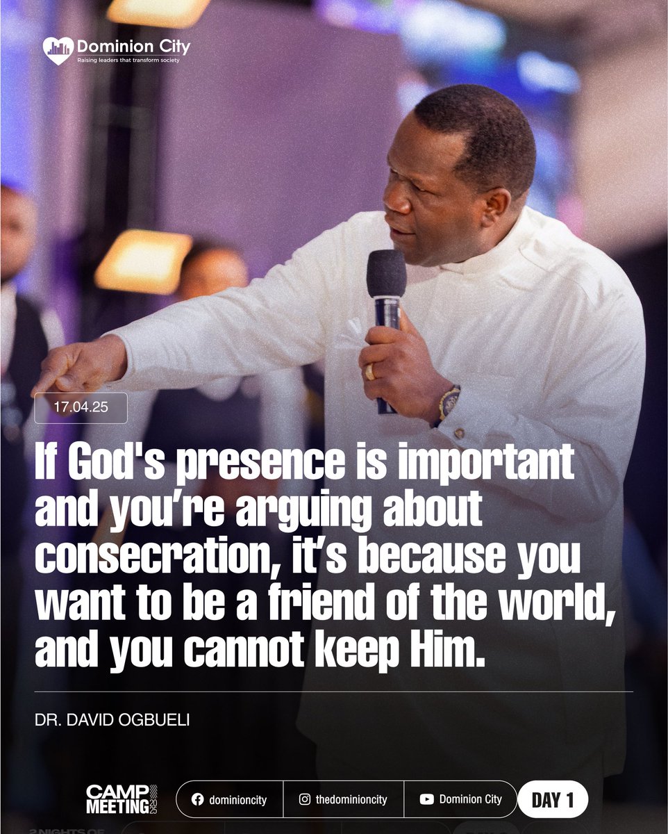 Excerpts from Dr David Ogbueli’s session. 

#DominionCity #dccampmeeting2025
