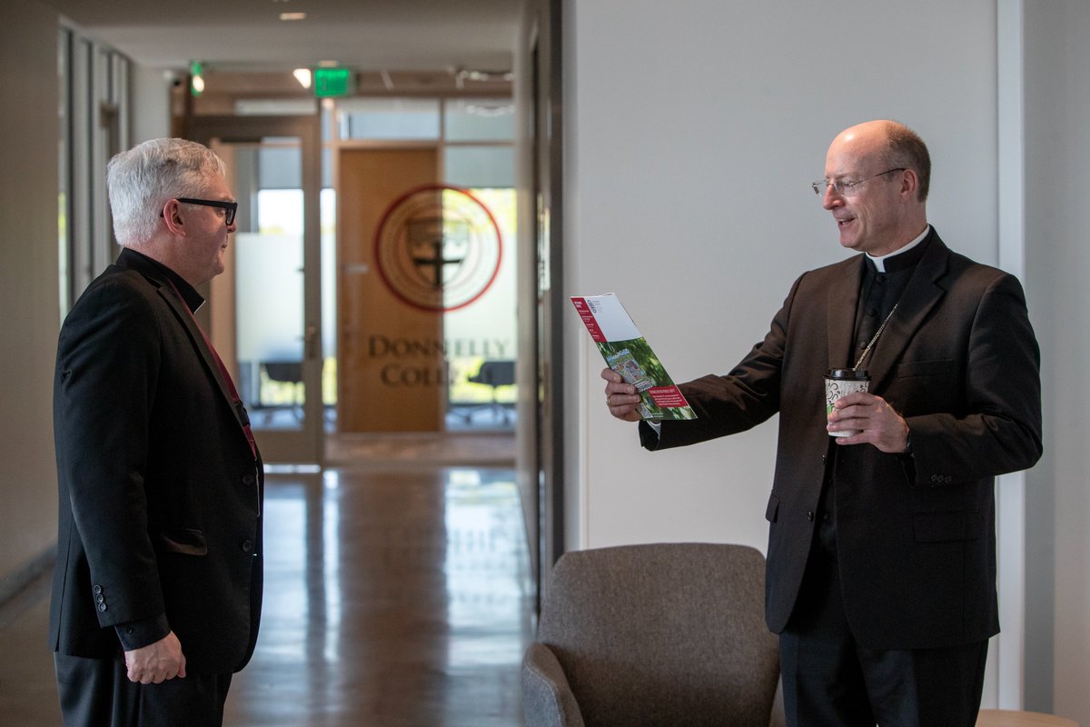 The Leaven (@theleavenkc) on Twitter photo .@BpShawnMcKnight had a busy day in northeast Kansas on April 22. He visited <a href="/CCNEK/">CatholicCharitiesKS</a>, where he sat down with president and CEO Lauren Solidum. Then he was off to <a href="/DonnellyCollege/">Donnelly College</a>, where he met with president Msgr. Stuart Swetland and received a tour of the college. .@BpShawnMcKnight had a busy day in northeast Kansas on April 22. He visited <a href="/CCNEK/">CatholicCharitiesKS</a>, where he sat down with president and CEO Lauren Solidum. Then he was off to <a href="/DonnellyCollege/">Donnelly College</a>, where he met with president Msgr. Stuart Swetland and received a tour of the college.