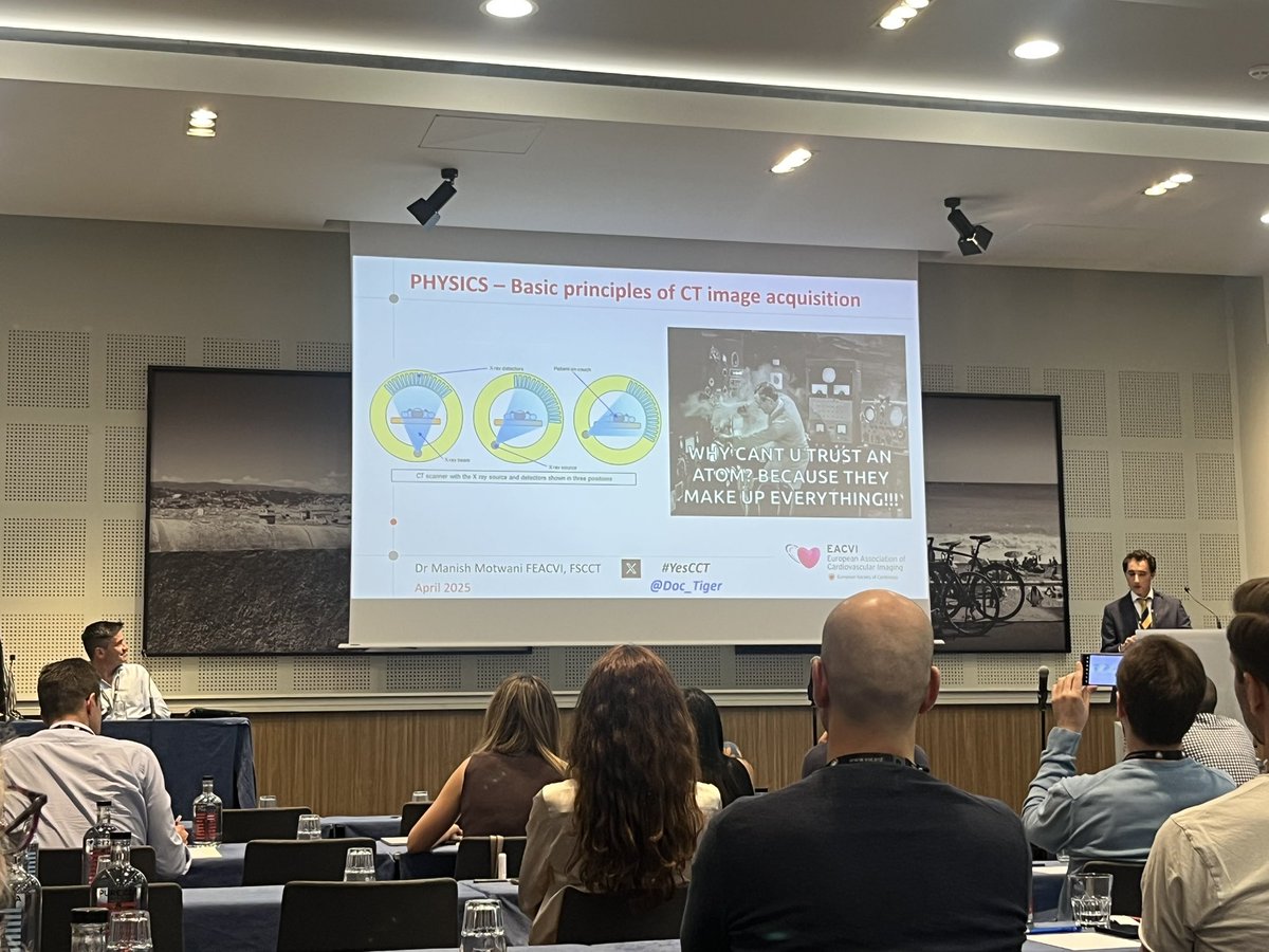 Sarah Moharem Elgamal, MBBCh, MSc, PhD👩🏻⚕️🫀 (@sarah_moharem) on Twitter photo #EACVI #CT Course Dr <a href="/Doc_Tiger/">Manish Motwani</a> simplifies rather complex #CCT physics in his talk this afternoon🔅
<a href="/EACVIPresident/">EACVI President</a> <a href="/VDelgadoGarcia/">Victoria Delgado</a> <a href="/rafavidalperez/">rafavidalperez</a> <a href="/AnnaBaritussio/">Anna Baritussio</a> <a href="/pabloplopez_/">Pablo Pérez López</a> <a href="/bisacciaMD/">Giandomenico Bisaccia, MD, PhD</a> #EACVI #CT Course Dr <a href="/Doc_Tiger/">Manish Motwani</a> simplifies rather complex #CCT physics in his talk this afternoon🔅
<a href="/EACVIPresident/">EACVI President</a> <a href="/VDelgadoGarcia/">Victoria Delgado</a> <a href="/rafavidalperez/">rafavidalperez</a> <a href="/AnnaBaritussio/">Anna Baritussio</a> <a href="/pabloplopez_/">Pablo Pérez López</a> <a href="/bisacciaMD/">Giandomenico Bisaccia, MD, PhD</a>