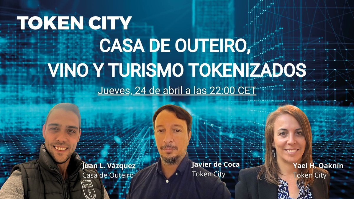 📺 HOY a las 22:00 CET en Negocios TV: nuevo episodio de Token City TV en directo.

Descubre cómo la tokenización está revolucionando el vino y el turismo con el caso real de Casa de Outeiro. ¡No te lo pierdas! 🍷🌍

🔴 youtube.com/@NegociosTV/fe…

#TokenCity #Blockchain