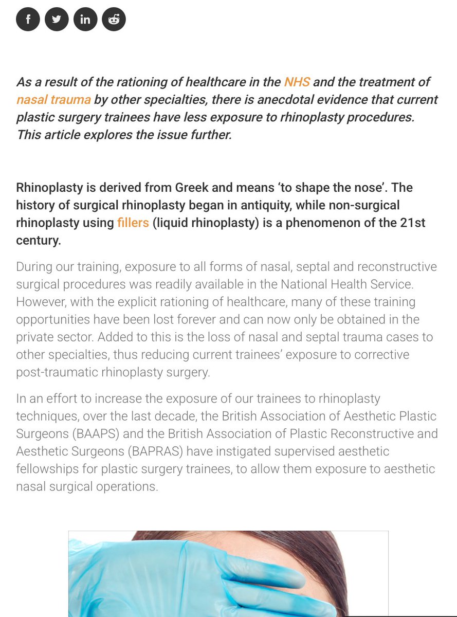 The PMFA Journal (@pmfajournal) on Twitter photo ๐Rhinoplasty: From ancient Greek craft to modern NHS challenge! With 78% of surgeons learning nasal surgery through NHS training pre-2010, how are todayโs trainees gaining skills?
Read article by ๐๐๐ข๐ฅ ๐ ๐๐๐ฅ๐๐๐ง and ๐๐๐ฆ๐๐ฌ ๐๐ ๐๐จ๐ค๐๐ฌ: thepmfajournal.com/features/featuโฆ ๐Rhinoplasty: From ancient Greek craft to modern NHS challenge! With 78% of surgeons learning nasal surgery through NHS training pre-2010, how are todayโs trainees gaining skills?
Read article by ๐๐๐ข๐ฅ ๐ ๐๐๐ฅ๐๐๐ง and ๐๐๐ฆ๐๐ฌ ๐๐ ๐๐จ๐ค๐๐ฌ: thepmfajournal.com/features/featuโฆ