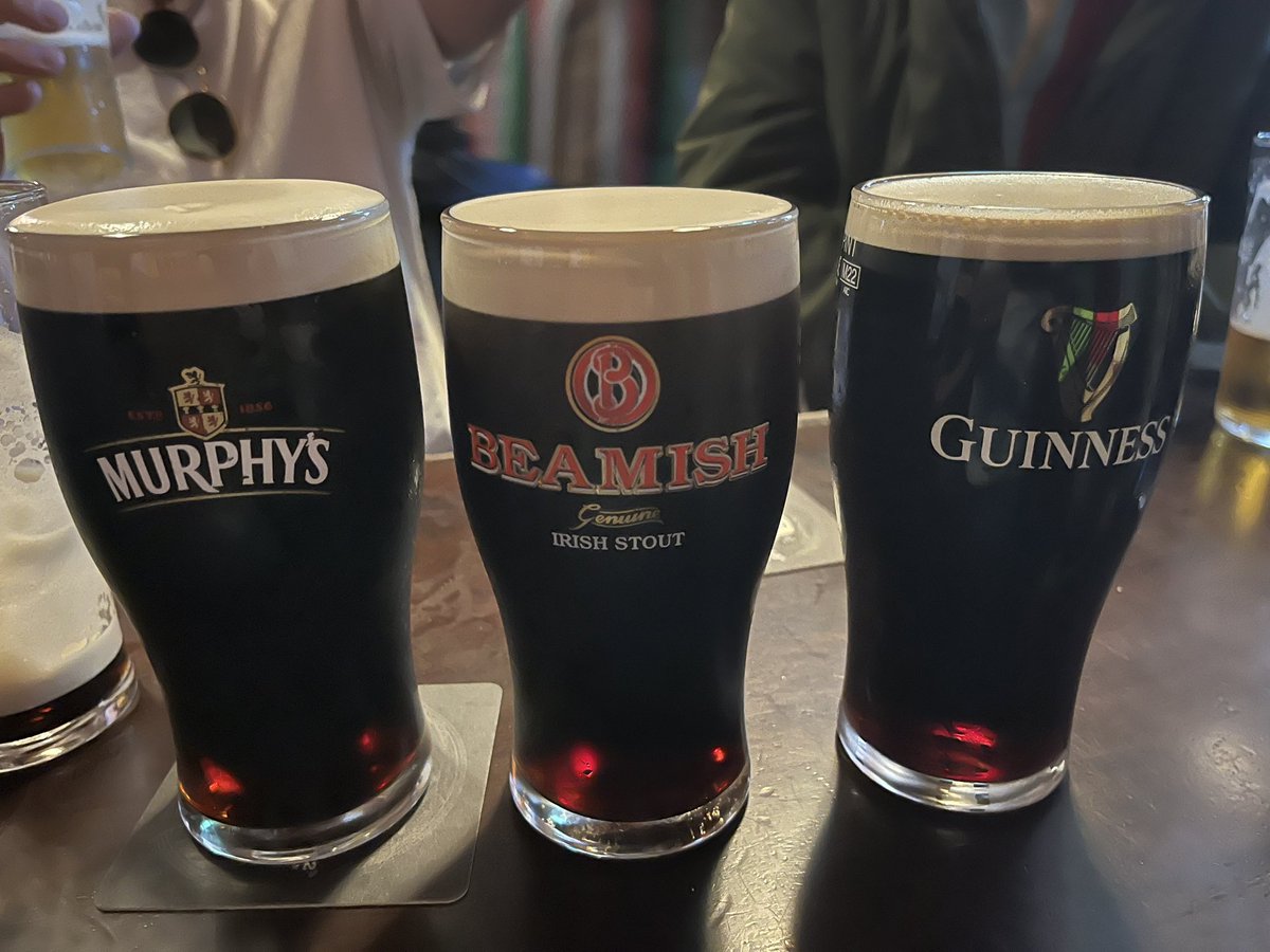 What’s you favourite stout? <a href="/Murphys_Stout/">Murphy's</a> #Beamish or <a href="/GuinnessGB/">Guinness GB</a> ?