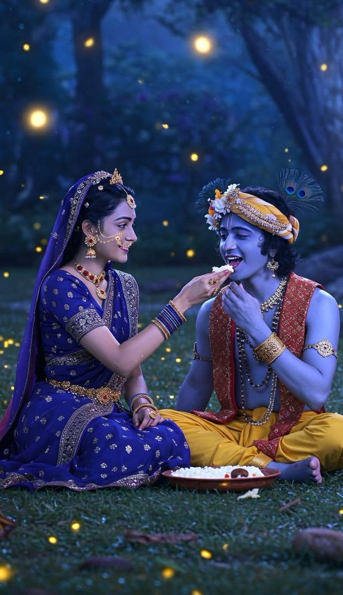कोई प्यार करे तो राधा कृष्ण
कि तरह करे जो एक बार मिले
तो फिर कभी बिछड़े ही नहीं
प्यार में कितनी बाधा देखी
फिर भी कृष्ण के साथ राधा दिखी

❤️ राधा कृष्ण ❤️