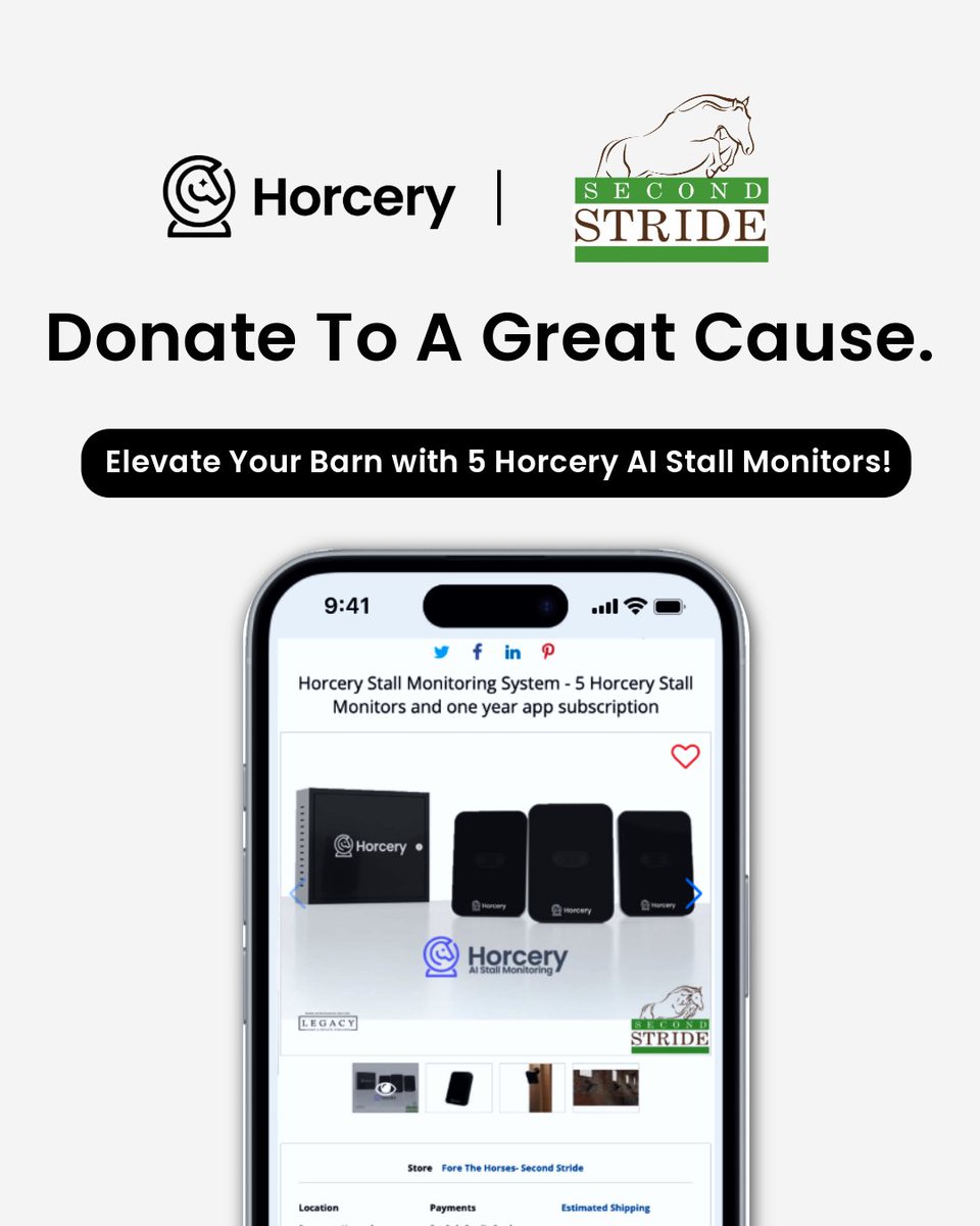 Horcery (@horcery_) on Twitter photo Support the horses who gave their all - now it's our turn to give back.
Second Stride is committed to retraining and rehoming retired racehorses, giving them a second chance at a new life.
Now, with Horcery’s AI Stall Monitors in the mix, we’re elevating care!
<a href="/SecondStride/">Second Stride</a> Support the horses who gave their all - now it's our turn to give back.
Second Stride is committed to retraining and rehoming retired racehorses, giving them a second chance at a new life.
Now, with Horcery’s AI Stall Monitors in the mix, we’re elevating care!
<a href="/SecondStride/">Second Stride</a>