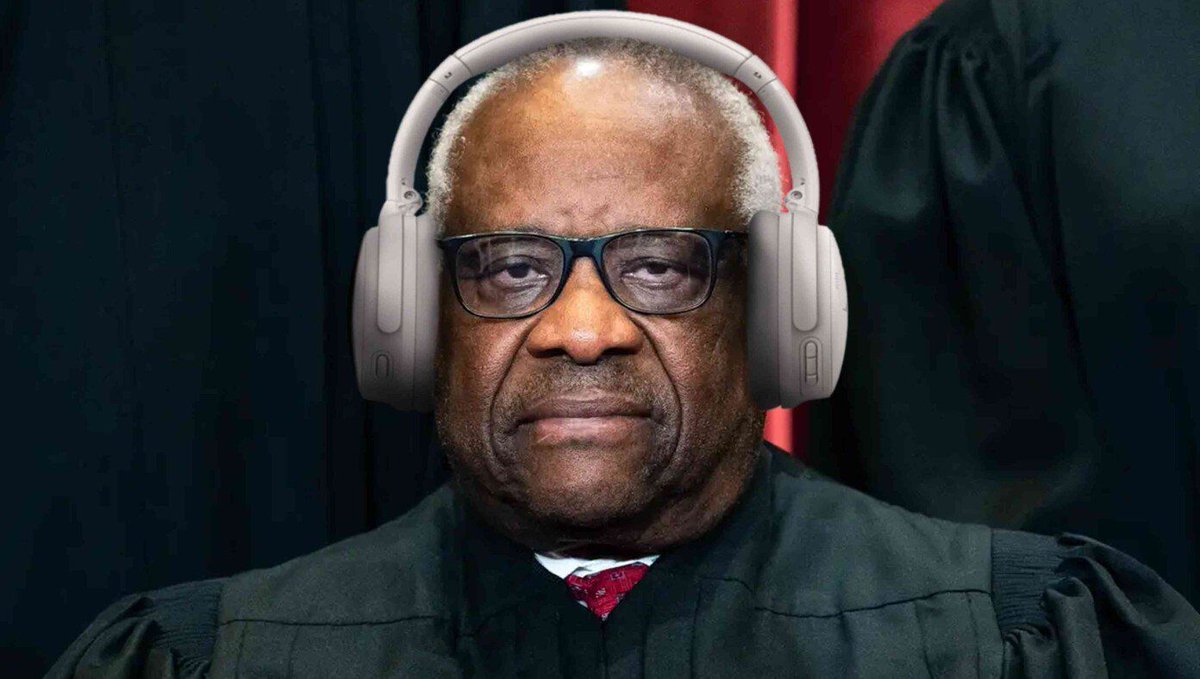 TheBabylonBee's tweet image. Clarence Thomas Resorts To Wearing Noise-Canceling Headphones For Drowning Out Ketanji Brown Jackson buff.ly/NhIFDKS