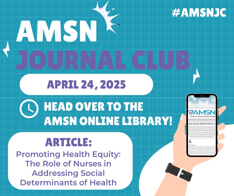 Today's the day! It's time for the revamped #AMSNJC over on the AMSN Online Library.  The conversation has already started — add your insights and earn CE while doing so: hubs.la/Q03j7LZF0