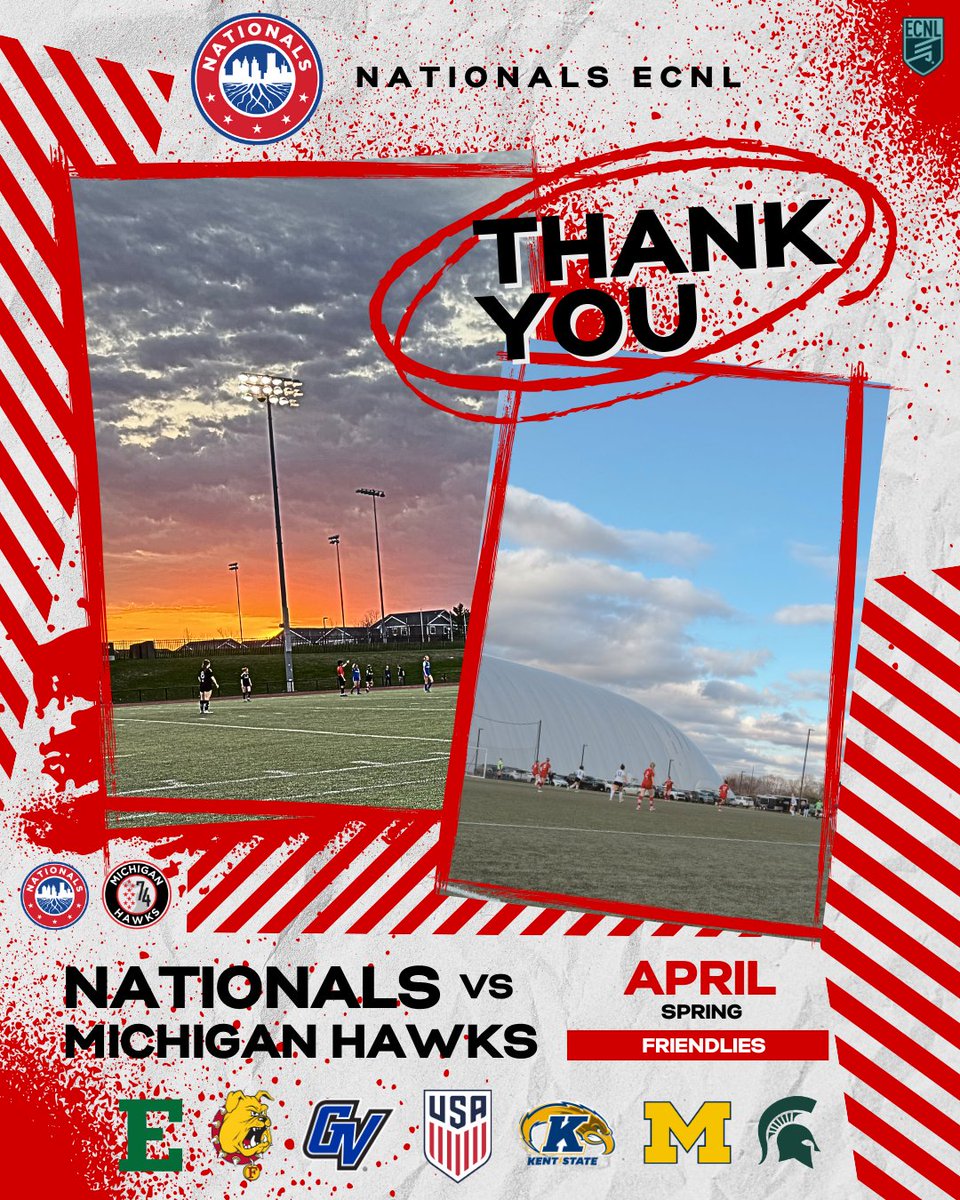 Nationals Girls Academy (@nationalsga) on Twitter photo It has been a great week of Spring games between our U15-U19 <a href="/NationalsGA/">Nationals Girls Academy</a> ECNL teams and <a href="/MIHawks1974/">Michigan Hawks</a> ECNL teams, as two of the country's top clubs helped push each other and prepare for the upcoming <a href="/ECNLgirls/">ECNL Girls</a> playoffs, while seniors work to get ready for college!
Thank you to It has been a great week of Spring games between our U15-U19 <a href="/NationalsGA/">Nationals Girls Academy</a> ECNL teams and <a href="/MIHawks1974/">Michigan Hawks</a> ECNL teams, as two of the country's top clubs helped push each other and prepare for the upcoming <a href="/ECNLgirls/">ECNL Girls</a> playoffs, while seniors work to get ready for college!
Thank you to