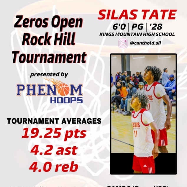 <a href="/SilasTate2028/">Silas Tate</a>  had another great tournament at last week's Phenom Hoops Event. Keep working son, and the rest will take care of itself.  <a href="/Phenom_Hoops/">Phenom Hoop Report</a> <a href="/ty1ewis/">Tyler Lewis</a>   <a href="/colbylewis20/">Colby Lewis</a> <a href="/UpwardCaroRH/">Upward Stars Carolinas RH</a>  <a href="/KMHS_MBB/">Kings Mountain Men’s Basketball</a>  <a href="/JoeLHughesII/">Joe L. Hughes II</a>  #NextLevelGoals #Jeremiah29Eleven #BuildingChampions