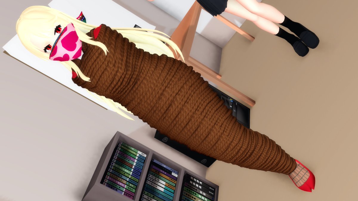 Seems Yozora got too carried away with showing Valerie beauty of rope mummification XD 
Valerie belong to x.com/drake_nsfw