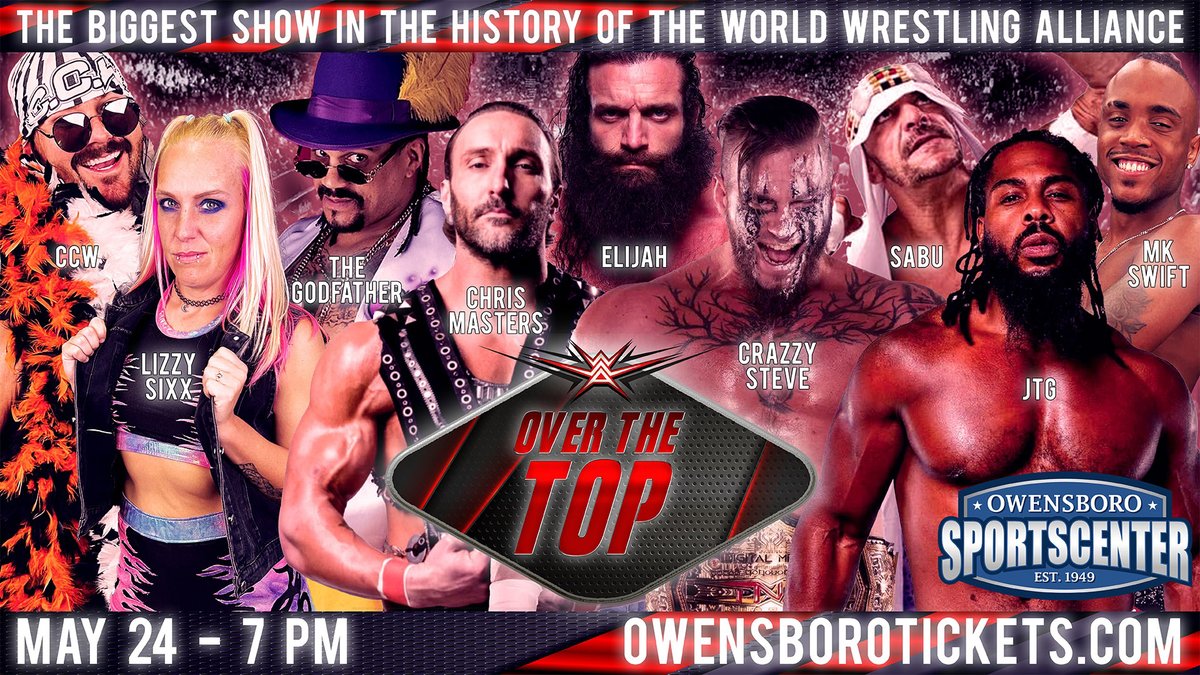 Owensboro Sportscenter (@oborosportctr) on Twitter photo π₯ WWA Over The Top is coming to the <a href="/OboroSportCtr/">Owensboro Sportscenter</a> on Saturday, May 24!
π₯ Don't miss legendary WWE, ECW and TNA superstars and the most talented wrestlers from the tri-state!
π₯ Get more info and grab your tickets now at OwensboroTickets.com! π₯ WWA Over The Top is coming to the <a href="/OboroSportCtr/">Owensboro Sportscenter</a> on Saturday, May 24!
π₯ Don't miss legendary WWE, ECW and TNA superstars and the most talented wrestlers from the tri-state!
π₯ Get more info and grab your tickets now at OwensboroTickets.com!